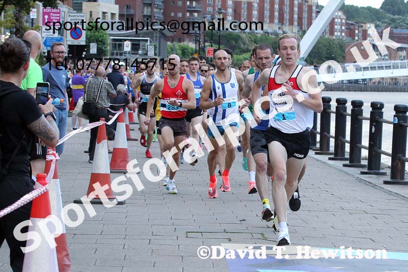 Quayside 5k Road Race, Newcastle/Gateshead, 2021, August 11th. Photo: David T. Hewitson/Sports for All Pics